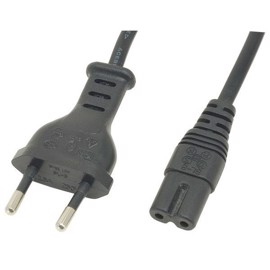 Strømkabel til oplader - 2 pin - Bærbar PC